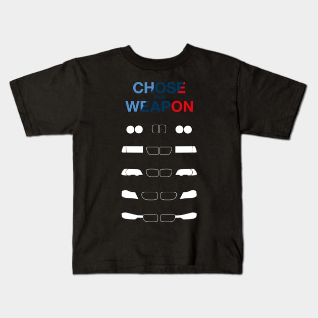 BMW M3 series headlights all generations Mpower Kids T-Shirt by piXel